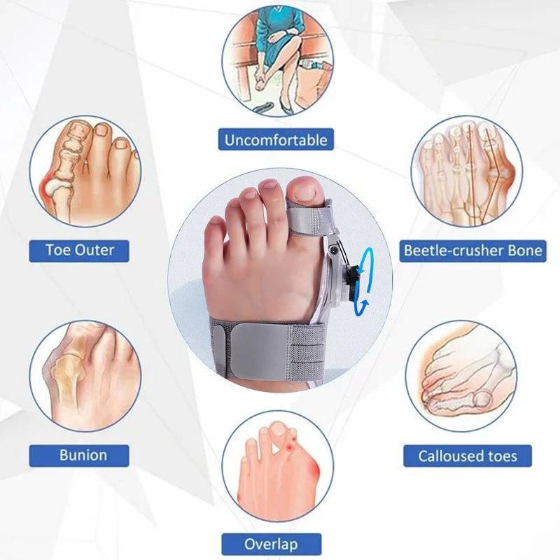 Bunion Corrector - Adjustable Toe Separator & Straightener