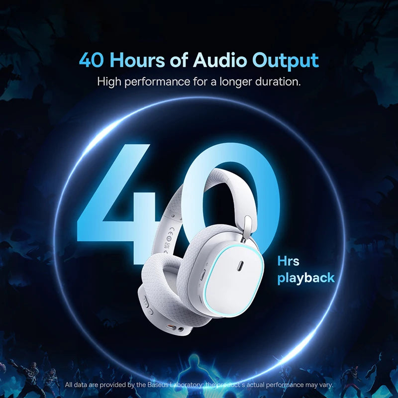 Baseus GH02 Wireless Gaming Headphones - RGB & Bluetooth 5.3