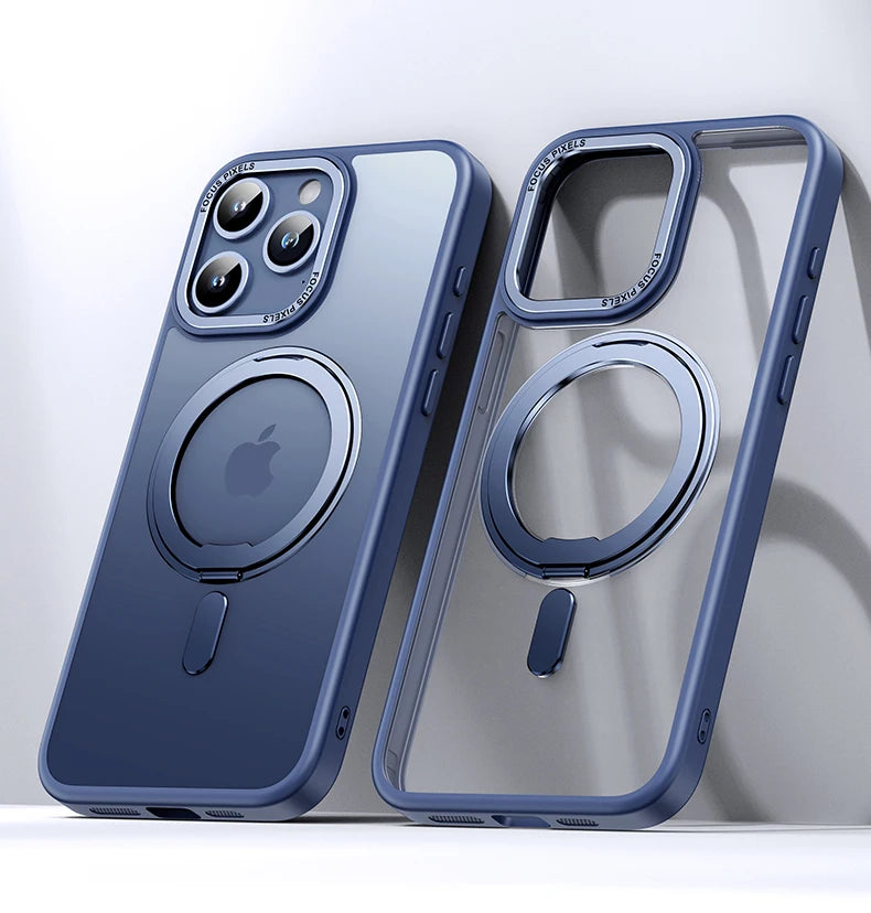 Luxury Magnetic iPhone Case with Lens Protector & Wireless Charging