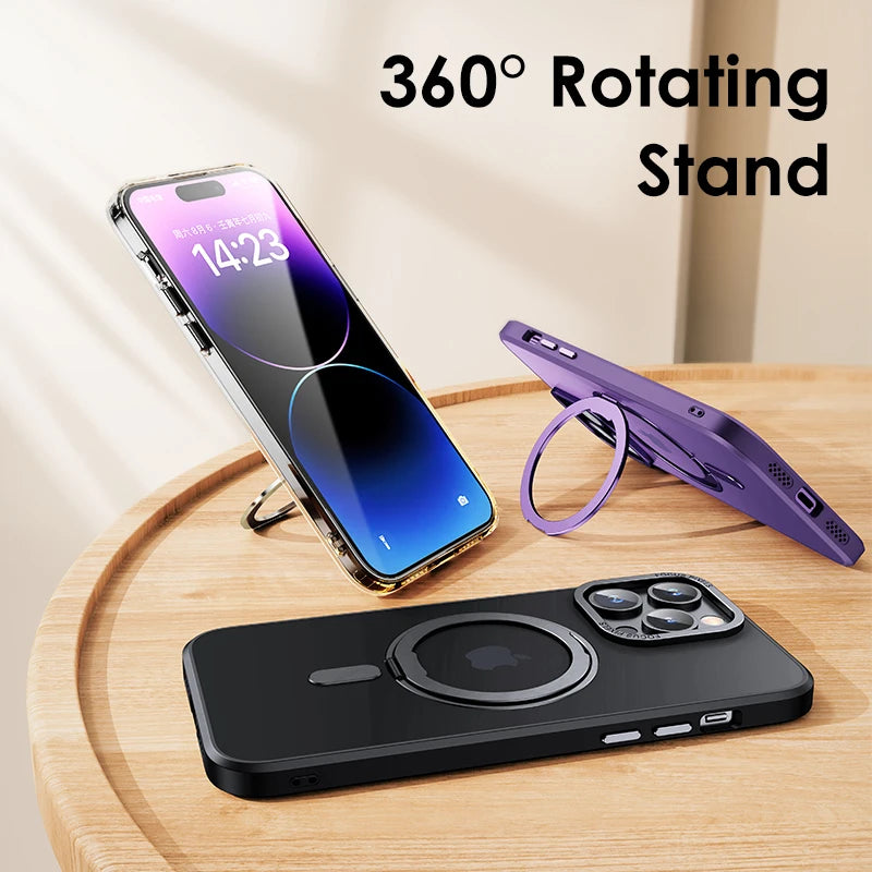 Luxury Magnetic iPhone Case with Lens Protector & Wireless Charging
