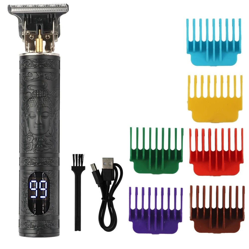 T9 Vintage Electric Hair Trimmer for Men – Rechargeable & Stylish