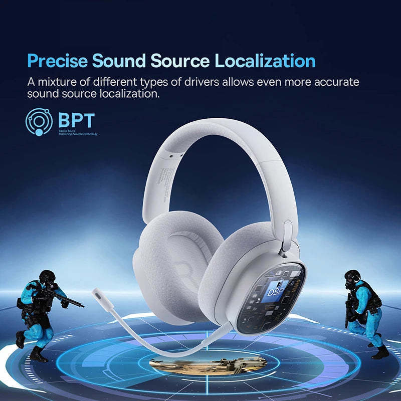 Baseus GH02 Wireless Gaming Headphones - RGB & Bluetooth 5.3