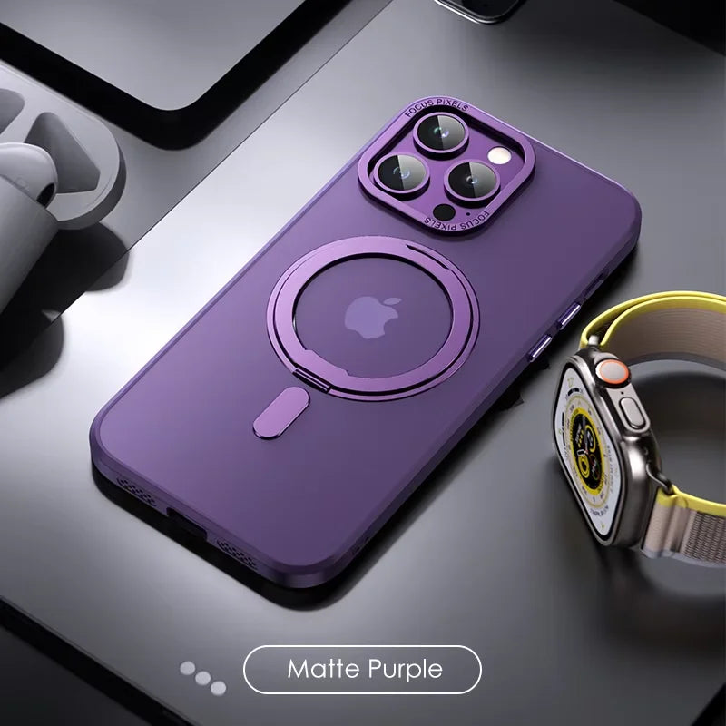 Luxury Magnetic iPhone Case with Lens Protector & Wireless Charging