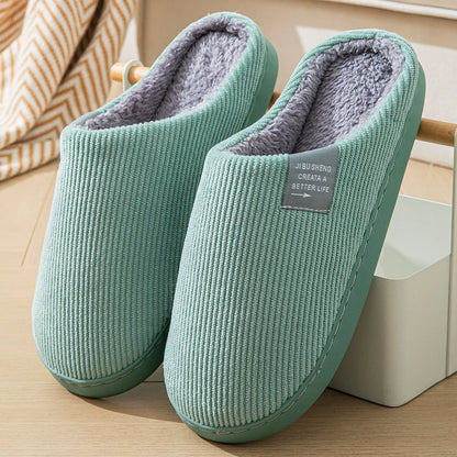 Non-Slip Plush Slippers, Warm for Winter