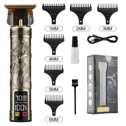T9 Vintage Electric Hair Trimmer for Men – Rechargeable & Stylish