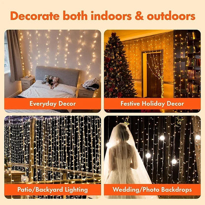 LED Curtain String Lights – 3M USB Fairy Lights for Holidays & Parties