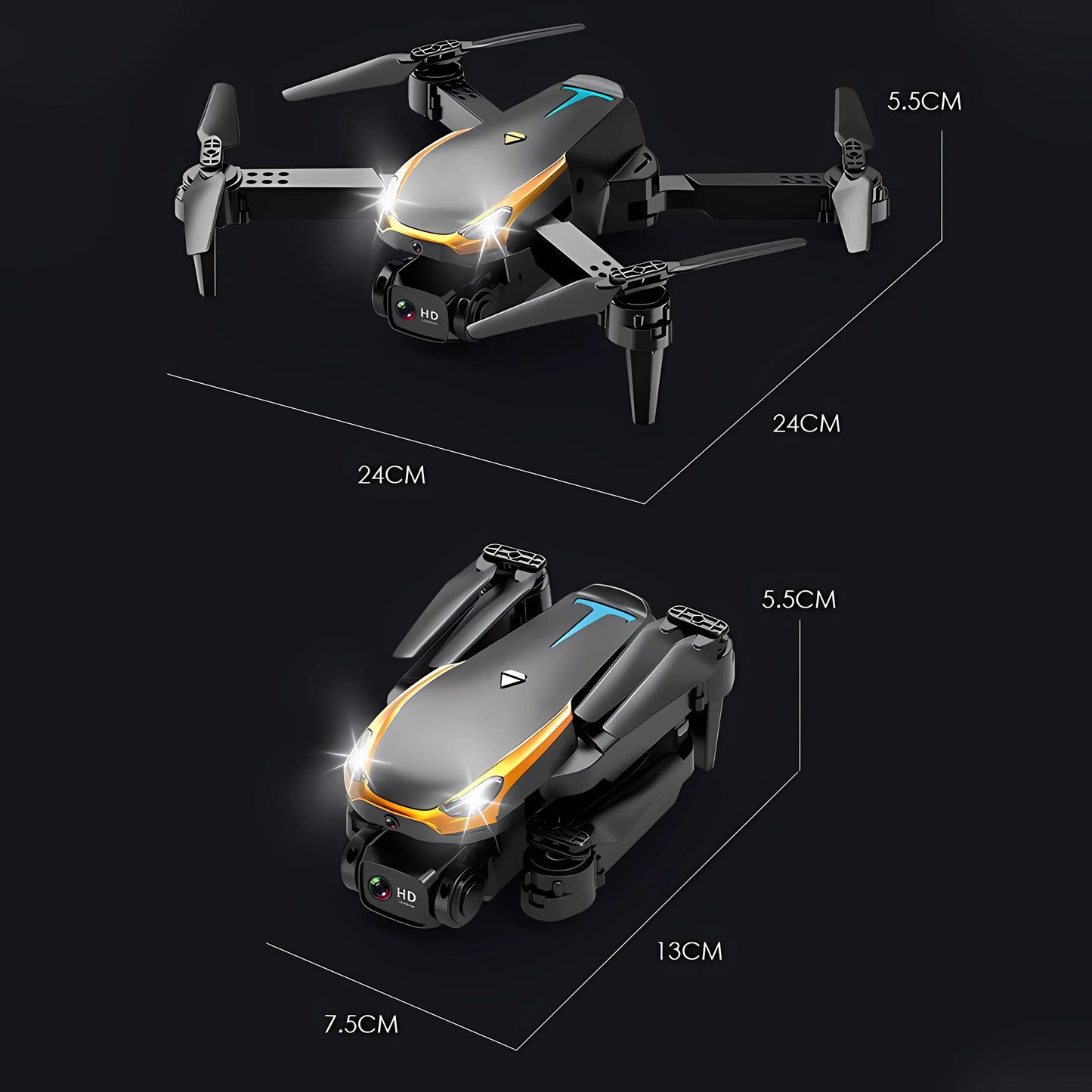 Tesla 8K Drone with GPS & Obstacle Avoidance