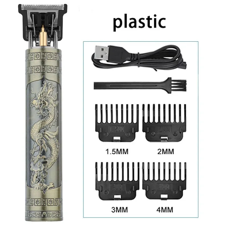 T9 Vintage Electric Hair Trimmer for Men – Rechargeable & Stylish