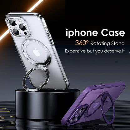 Luxury Magnetic iPhone Case with Lens Protector & Wireless Charging