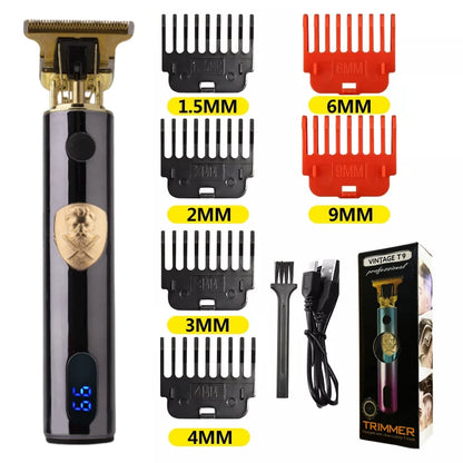 T9 Vintage Electric Hair Trimmer for Men – Rechargeable & Stylish