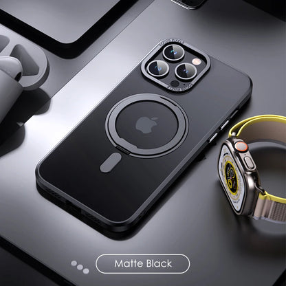 Luxury Magnetic iPhone Case with Lens Protector & Wireless Charging