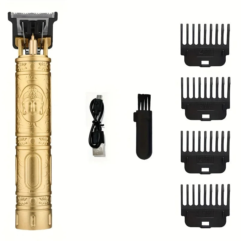 T9 Vintage Electric Hair Trimmer for Men – Rechargeable & Stylish