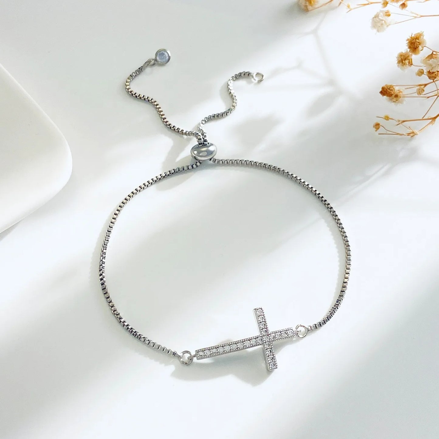Bracelet with Strass Cross