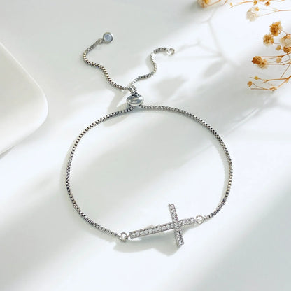 Bracelet with Strass Cross