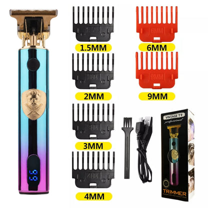 T9 Vintage Electric Hair Trimmer for Men – Rechargeable & Stylish