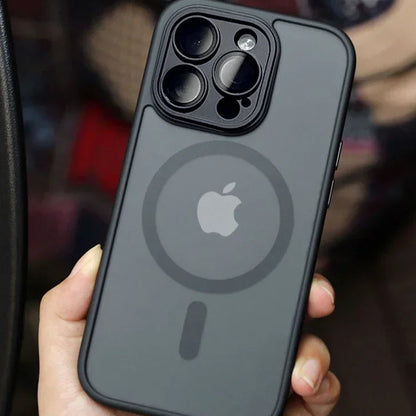 Magnetic Matte Clear iPhone Case with Lens Protection