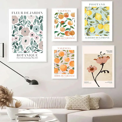 Abstract Vintage Plant Wall Art