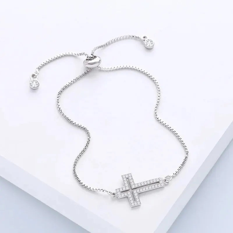 Bracelet with Strass Cross