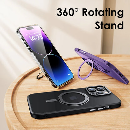 Luxury Magnetic iPhone Case with Lens Protector & Wireless Charging
