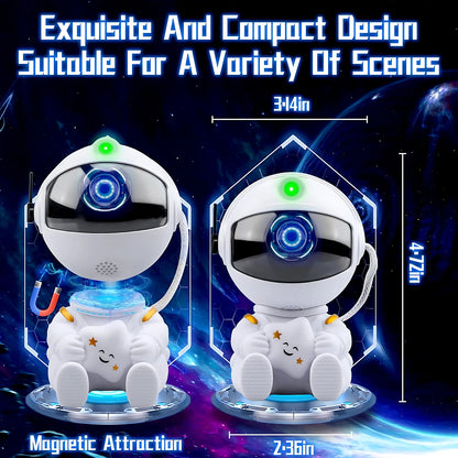 Astronaut Star Projector Night Light – USB Rechargeable & Remote Control
